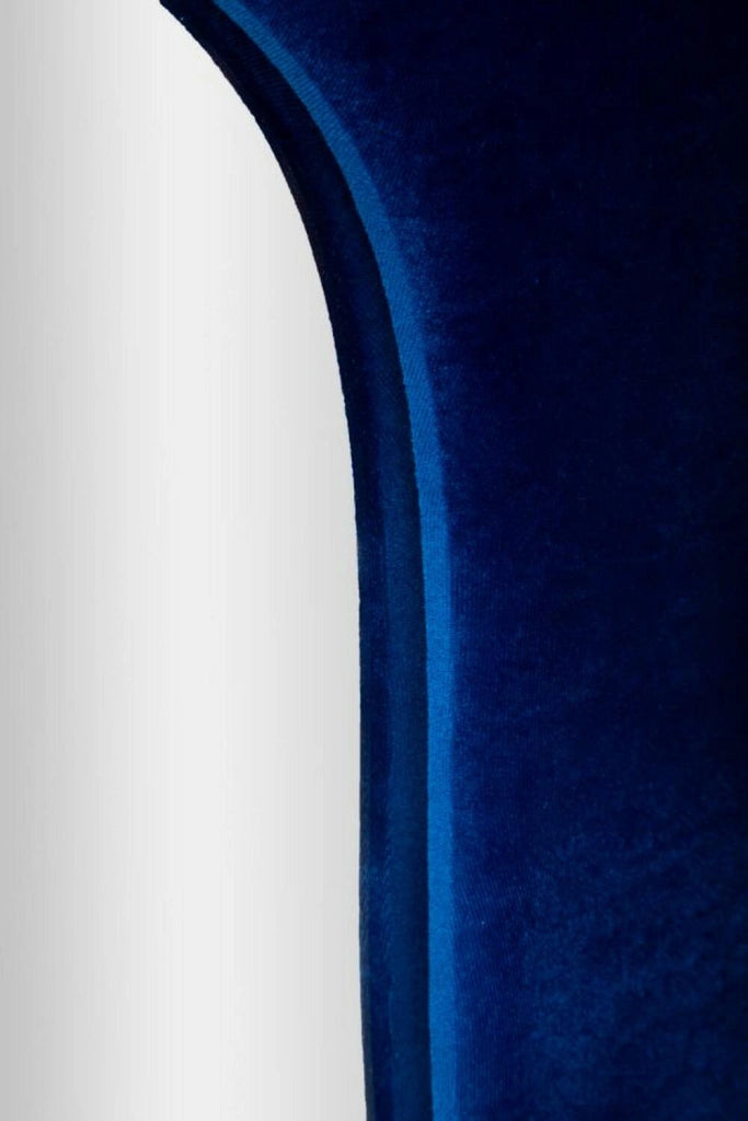 Casciago, Specchio Materiale Struttura in Tessuto, 40x160h cm blu