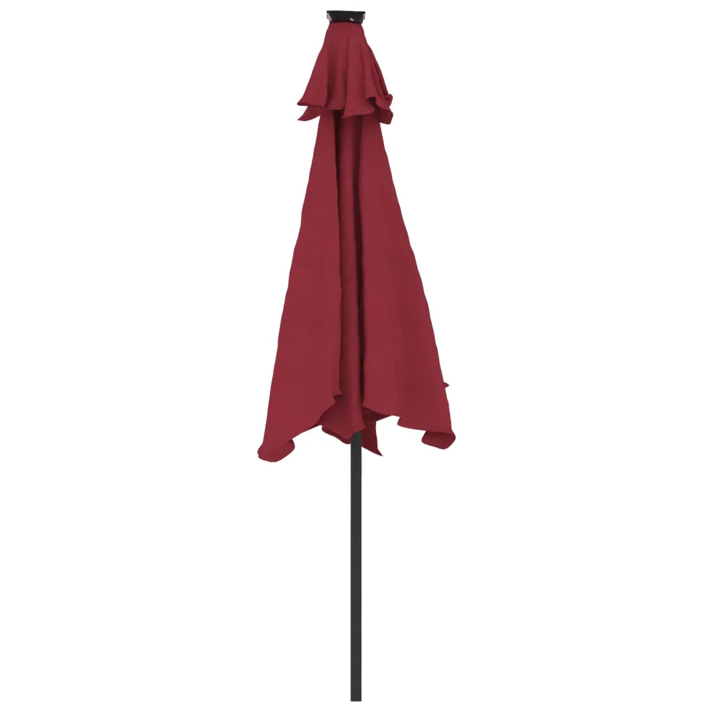 Ombrellone Giardino-Ombrello da Balcone con Palo Acciaio Rosso Bord¨° 225x225x212 cm