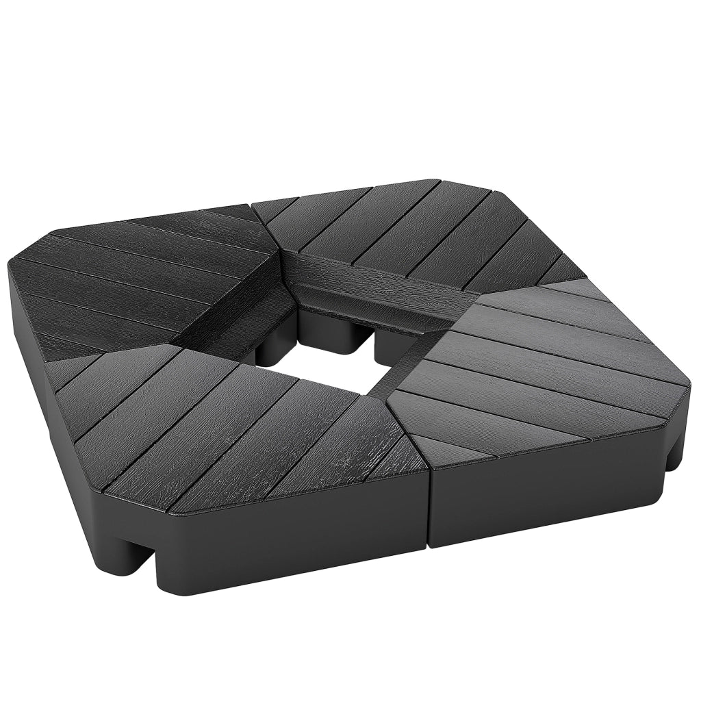 Base per ombrellone riempibile con acqua e sabbia ¨C Xylo ¨C plastica nero 80x80x13 cm