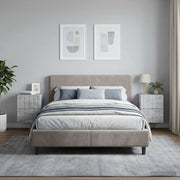 Mobiletto da notte a muro con cassetto 2 pcs Grigio Cemento 898302