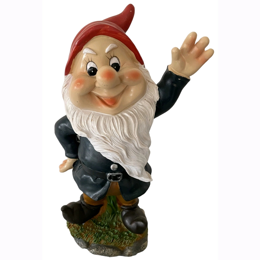 Nano da Giardino in poliresina Altezza 28 cm Statuetta Gnomo per esterno EOLO - 5