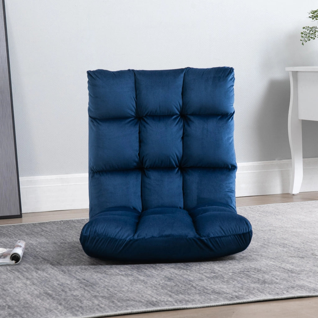 Poltrona reclinabile ¨C zephmum ¨C tessuto velluto blu 55x71x53.5