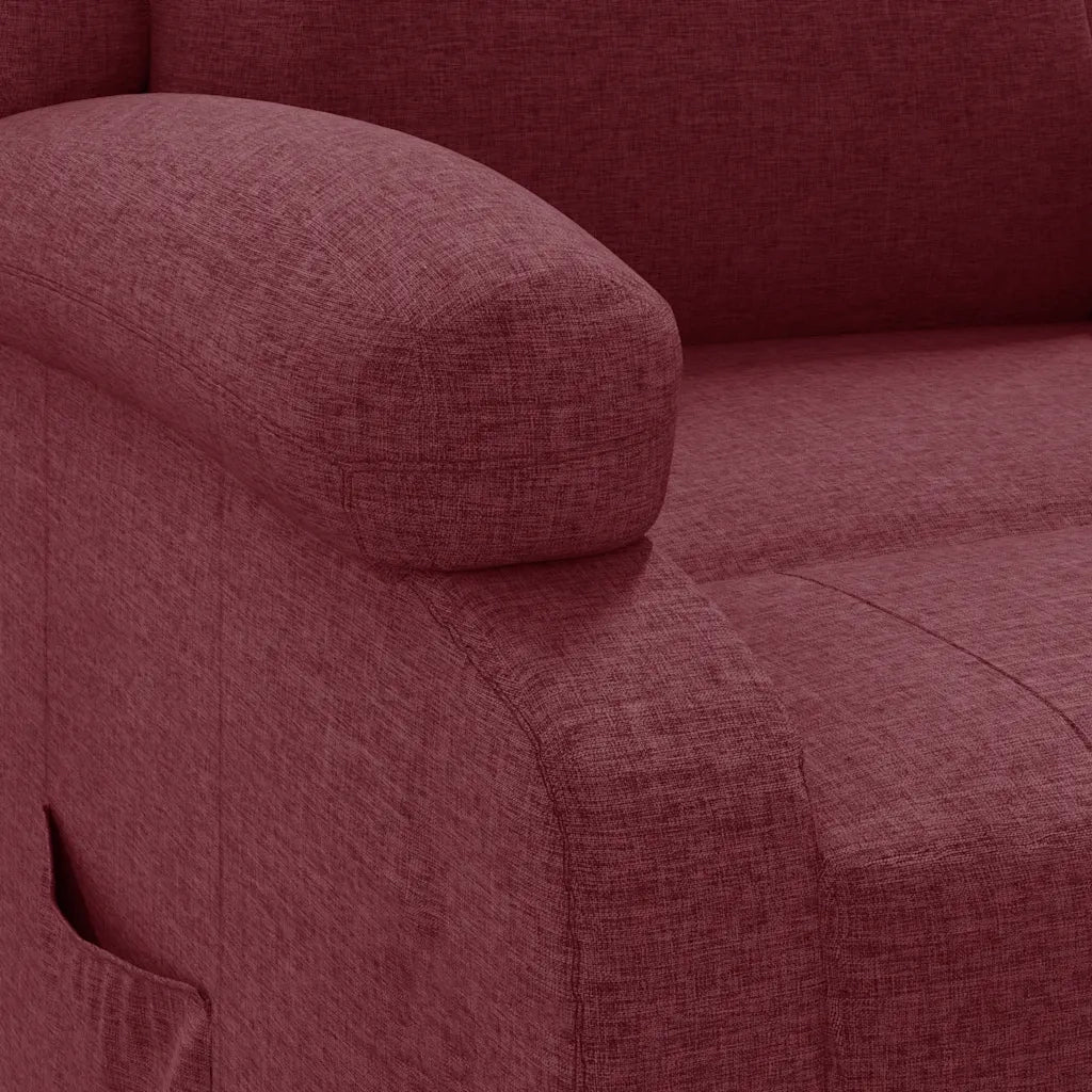 Poltrona Reclinabile Rosso Vino in Tessuto cod mxl 25157