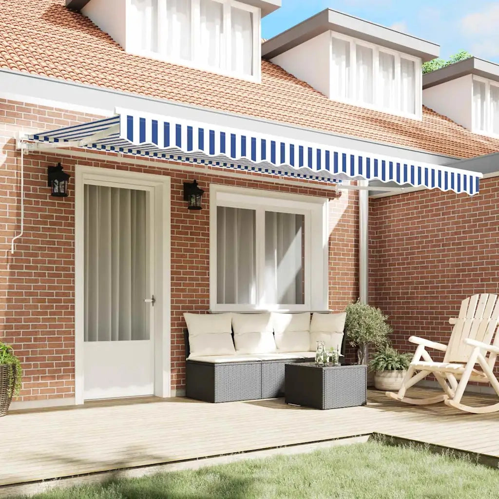 Telo di ricambio per tenda da sole Blu e Bianco 4 x 2 m 42000375