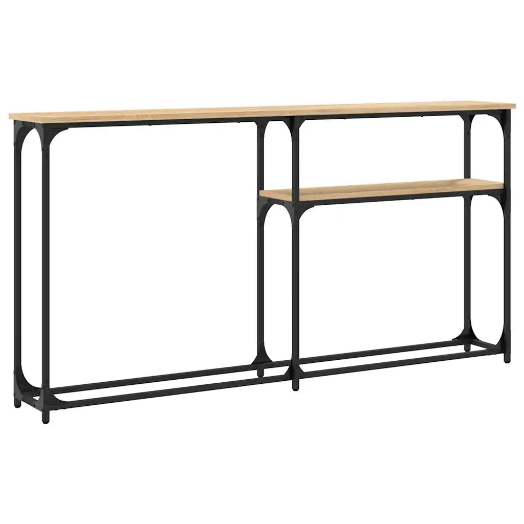 Tavolino Consolle-Tavolino da soggiorno-Tavolo Rovere Sonoma 145x22,5x75cm Legno Multistrato
