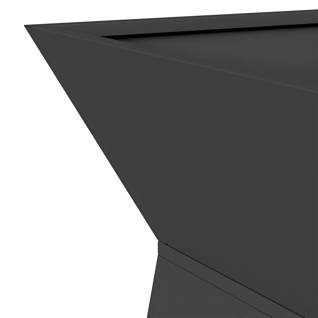 Vaso a Pilastro-Fioriera da Esterno-Contenitore per Piante Nero 40 x 40 x 100 cm