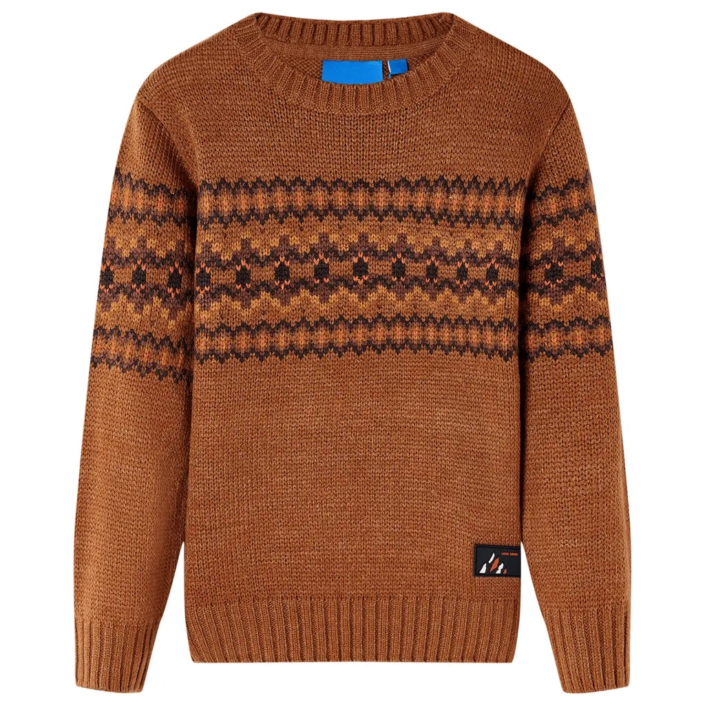 Maglione per Bambini Lavorato a Maglia Cognac 104 14490