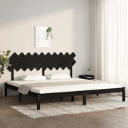Giroletto-Struttura Letto Nero 200x200 cm in Legno Massello