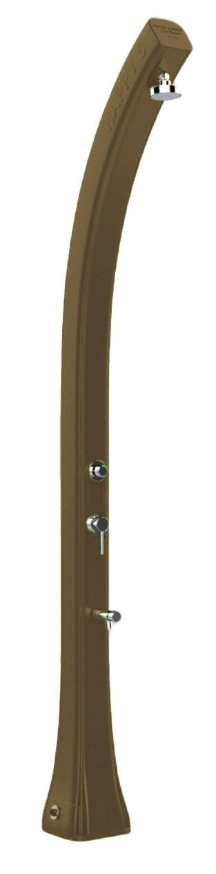 Doccia Solare da Giardino 28L Miscelatore Temporizzato e Lavapiedi Arkema Happy Beach Dove Gray