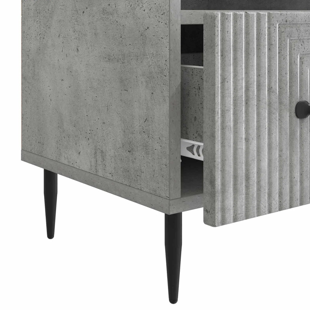 Mobile TV con cassetto Grigio Cemento 102 x 34,5 x 50 cm