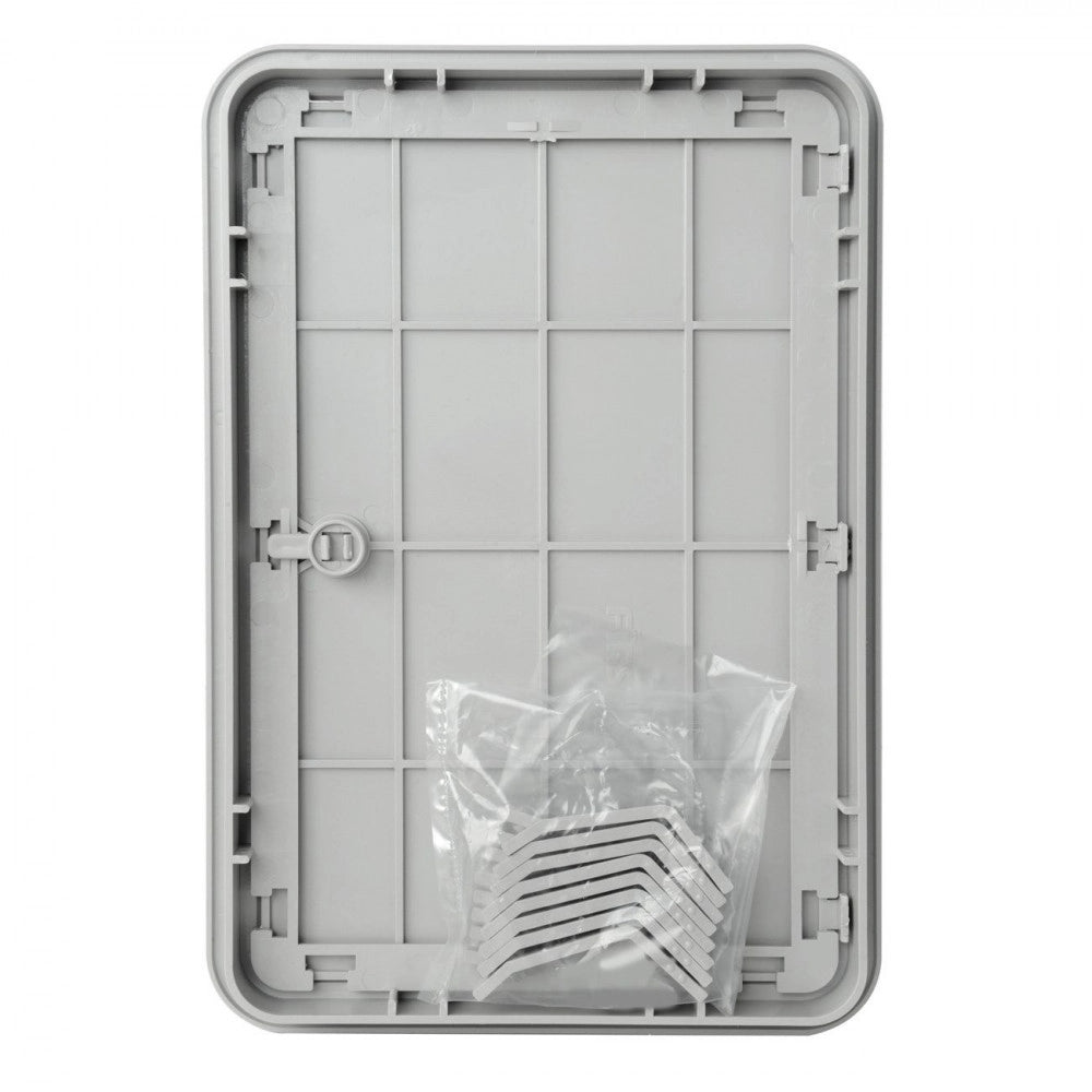 Sportello portello porta in abs grigio l 650 x h 450 x p 22mm per ispezione