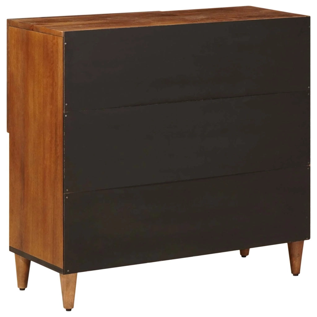 Credenza con porta Noce 80 x 33 x 75 cm Legno di mango massello
