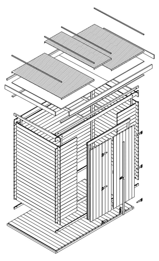 Casetta da Giardino in Legno 2,22 m² – TIMBELA M311C1+M311G