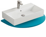 Wastafello a muro 70 cm alto lucido bianco - Ceramica - Design moderno - Facile da pulire - Vincitore del Premio Reddot Design