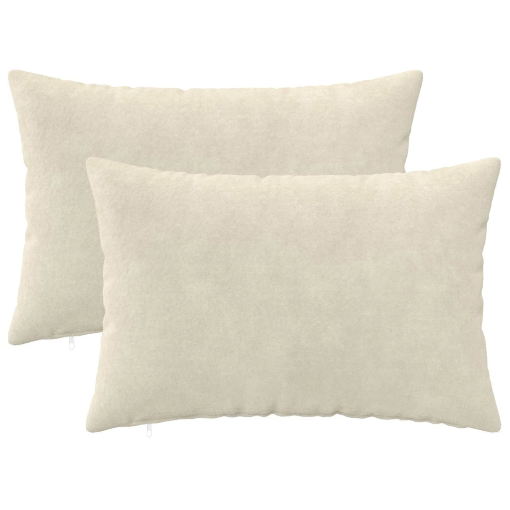 Cuscino con cuscino HEERLEN 2 pz Crema Fleece in microfibra 927436