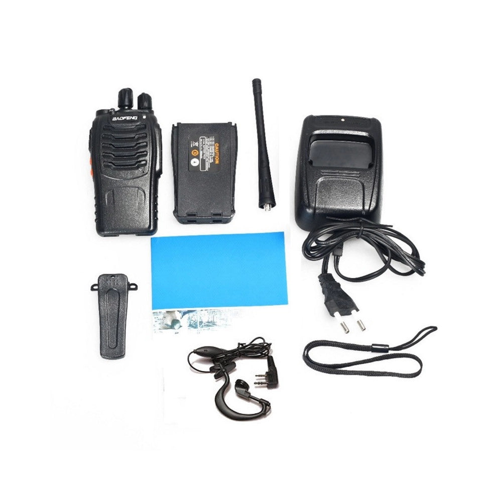 Trade Shop - Ricetrasmittente Pmr Radio Uhf 400-470 Mhz Walkie Talkie Cuffie -