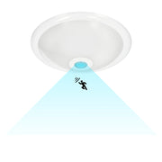 Plafoniera rotonda 30 cm bianca con sensore 2xE27 Eko-Light