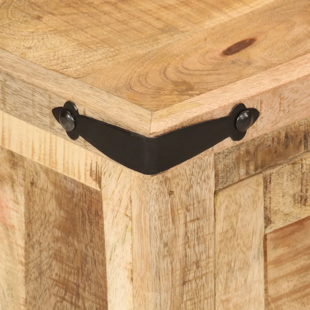 Comodino | Armadio da Notte | Mobiletto da notte 40x35x50 cm in Legno Massello di Mango