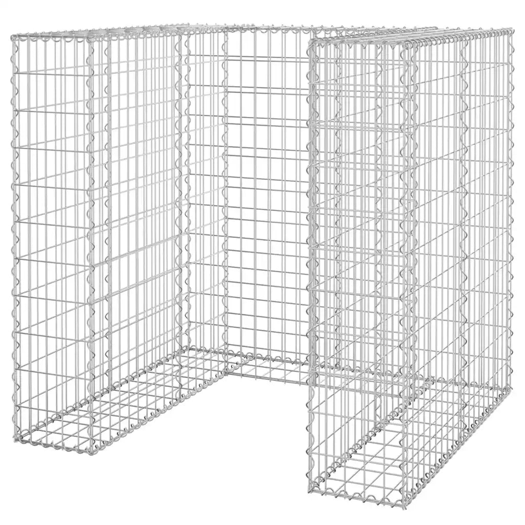 Gabbione per Bidoni in Acciaio Zincato 110x100x110 cm 151298