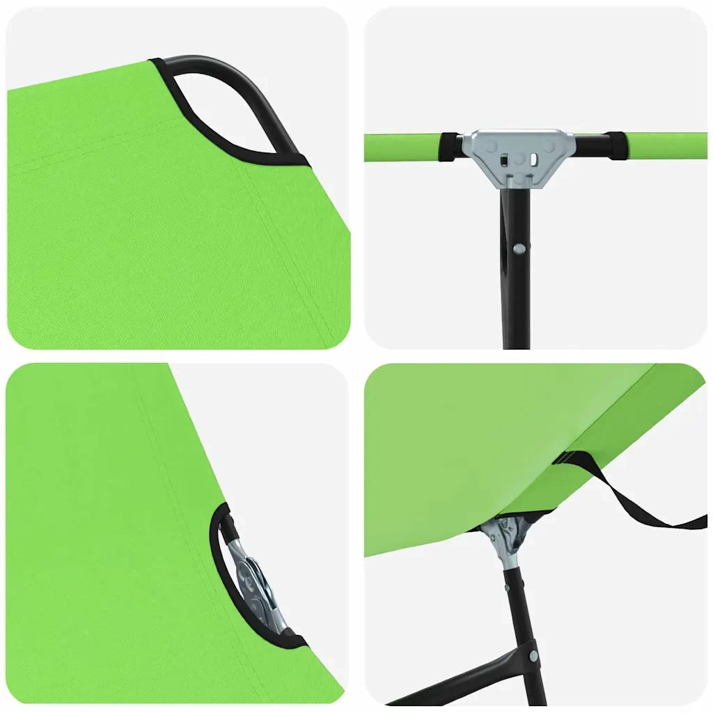 Lettino prendisole pieghevole 2 pcs Verde 188 x 57 x 86,5 cm 42003150