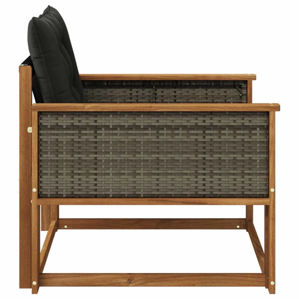 Set di divani da esterno-Sofa da giardino Legno di Acacia Massello e Textilene 255345