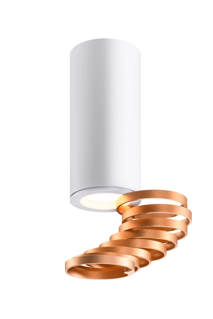 Plafoniera Candellux TUBA bianco oro alluminio GU10