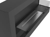 Camino a Bioetanolo da Incasso 90x45 cm Corner 900 Right Destro Nero con Vetro