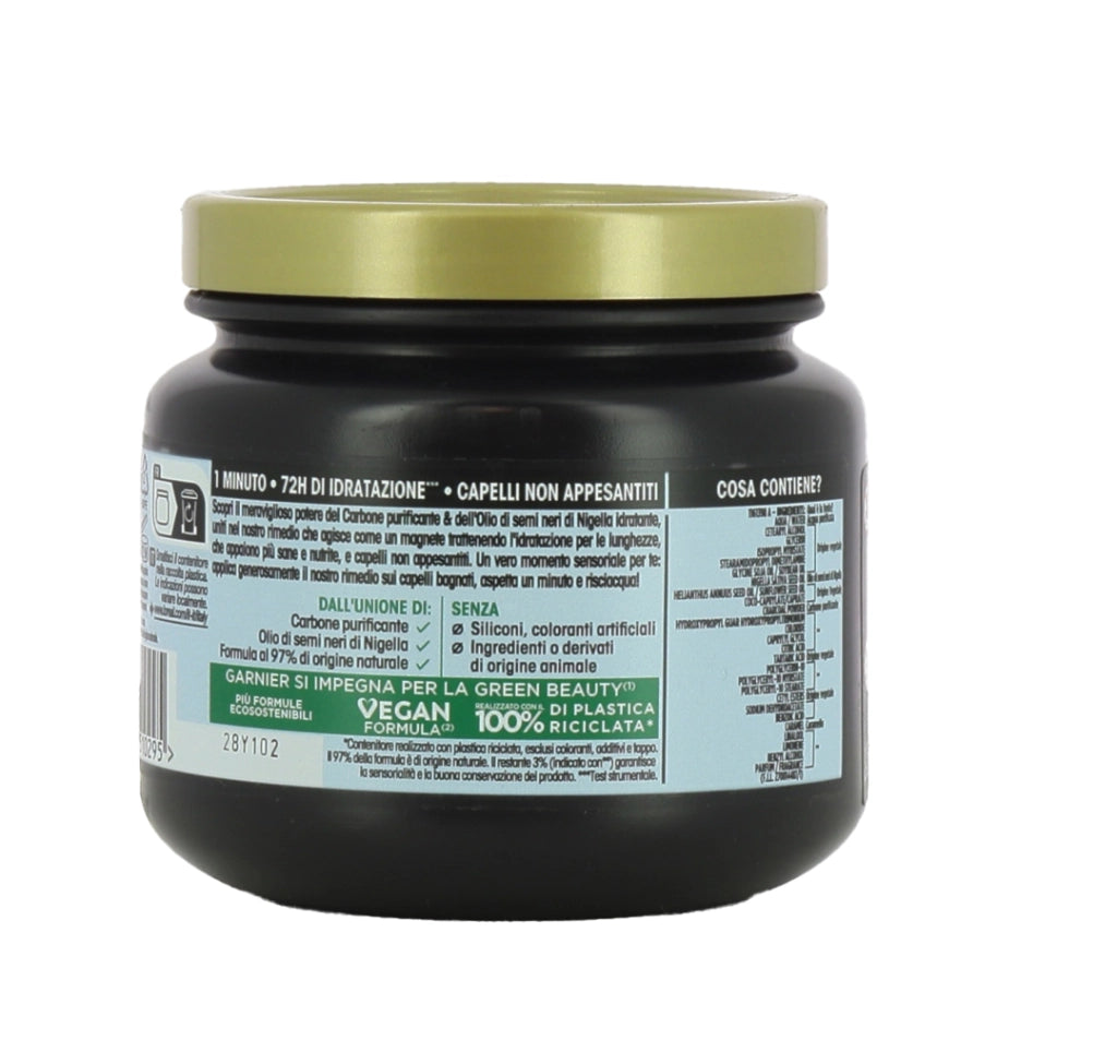 GARNIER ULTRA DOLCE CARBONE MAGNETICO MASCHERA IDRATANTE HAIR REMEDY1 MINUTO DI POSA PER LUNGHEZZE SECCHE 340 ML
