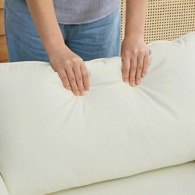 POLTRONA Relax 65x58x35 cm in ecopelle Bianca
