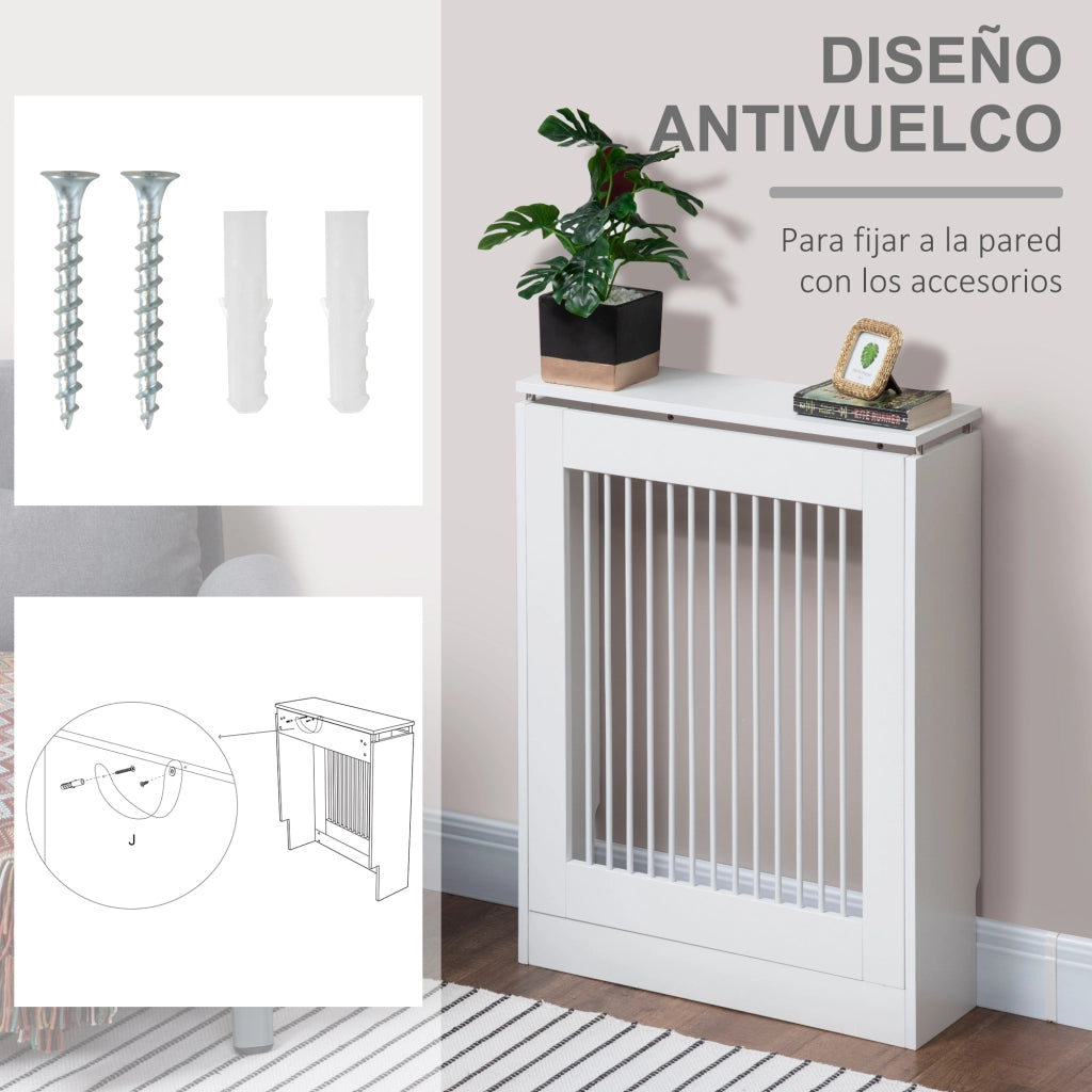 Cubrirradiatori Moderno ¨C Minimal ¨C MDF Bianco 60x18x84 cm