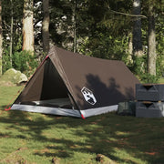 vidaXL Tenda da Campeggio per 2 Persone Marrone Impermeabile