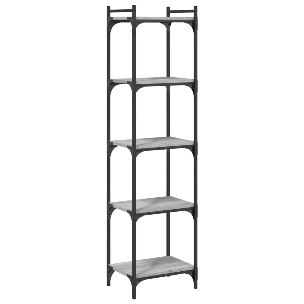 Libreria 5 Ripiani Grigio Sonoma 40x30x154cm Legno Multistrato 837640