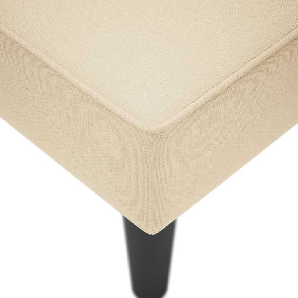vidaXL Sdraio con Bracciolo Destro in Tessuto Crema