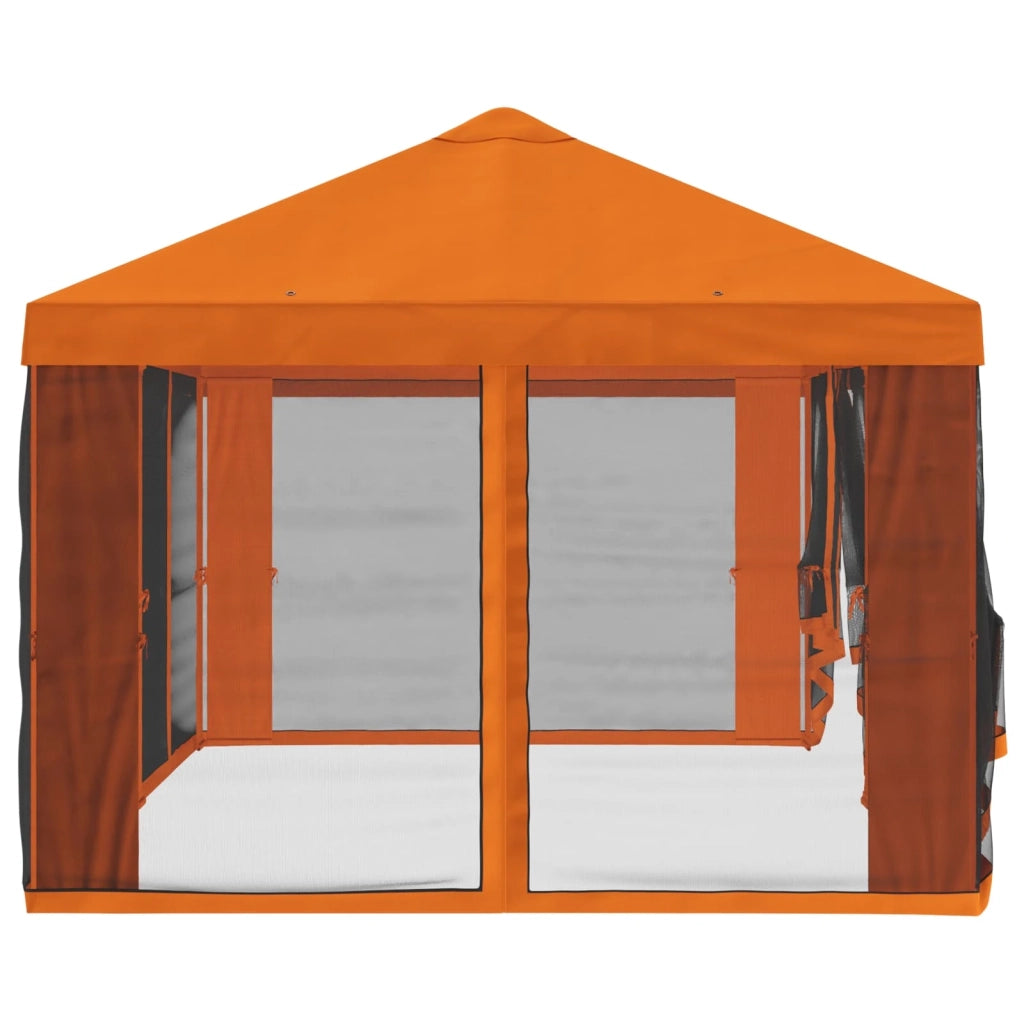 Copertura Gazebo con Pareti Laterali Arancione 600,5 x 300,5 cm 900443