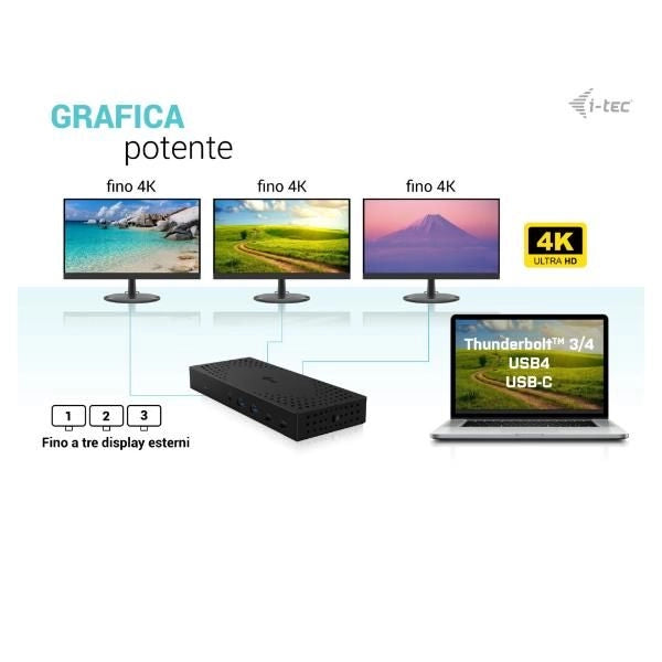 Usb3.0/usb-c/  thunder3x  4k+p.d.100w - CATRIPLE4KDOCKPD2IT