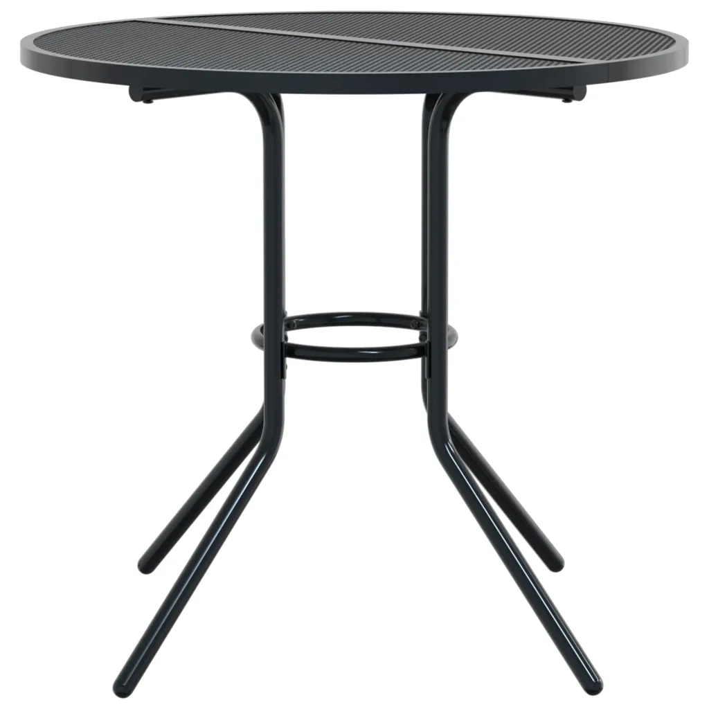 Set Sedie Giardino Impilabili 5pz Antracite Acciaio Verniciato 3283757