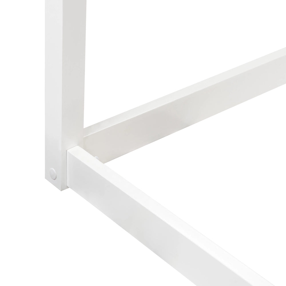Letto a mezza altezza con rete a doghe 90 x 200 cm Struttura per bambini in legno di pino bianco