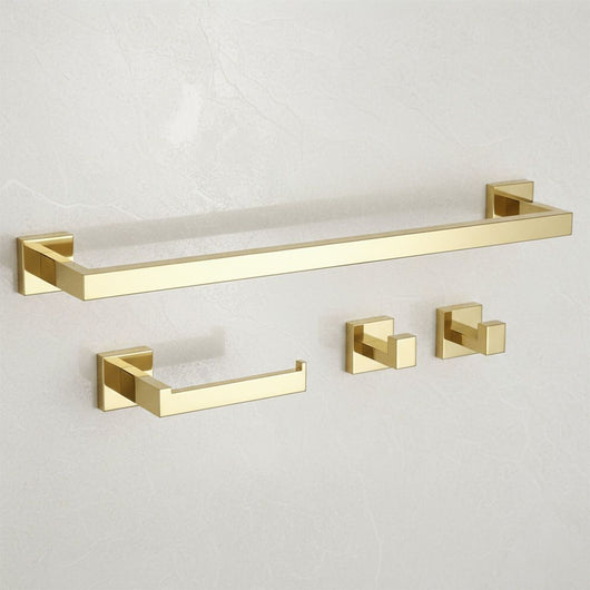 Set Accessori Da Bagno Rio Gold 4 Pezzi