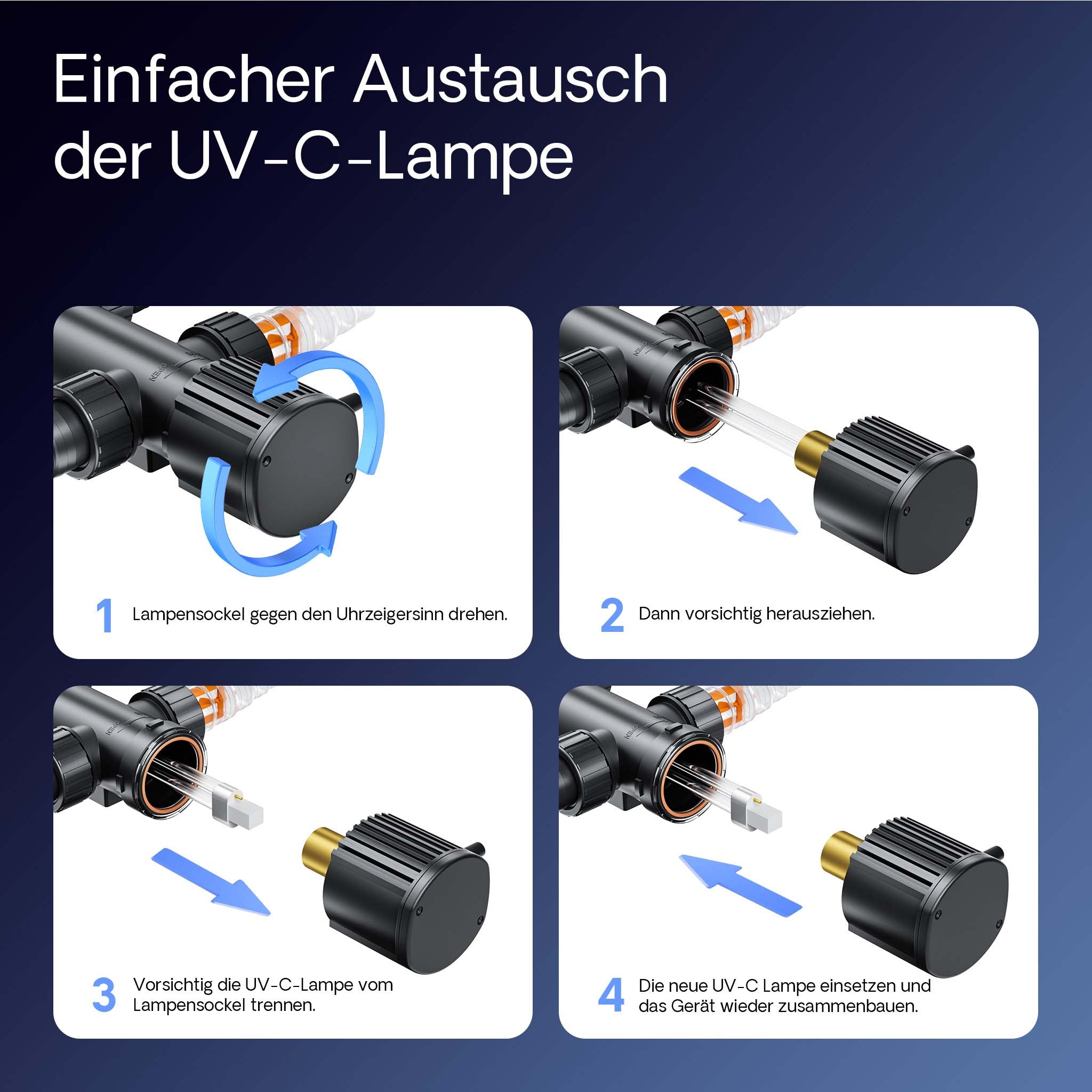 CUV-209 Chiarificatore acqua per laghetti Filtro luminoso 9W