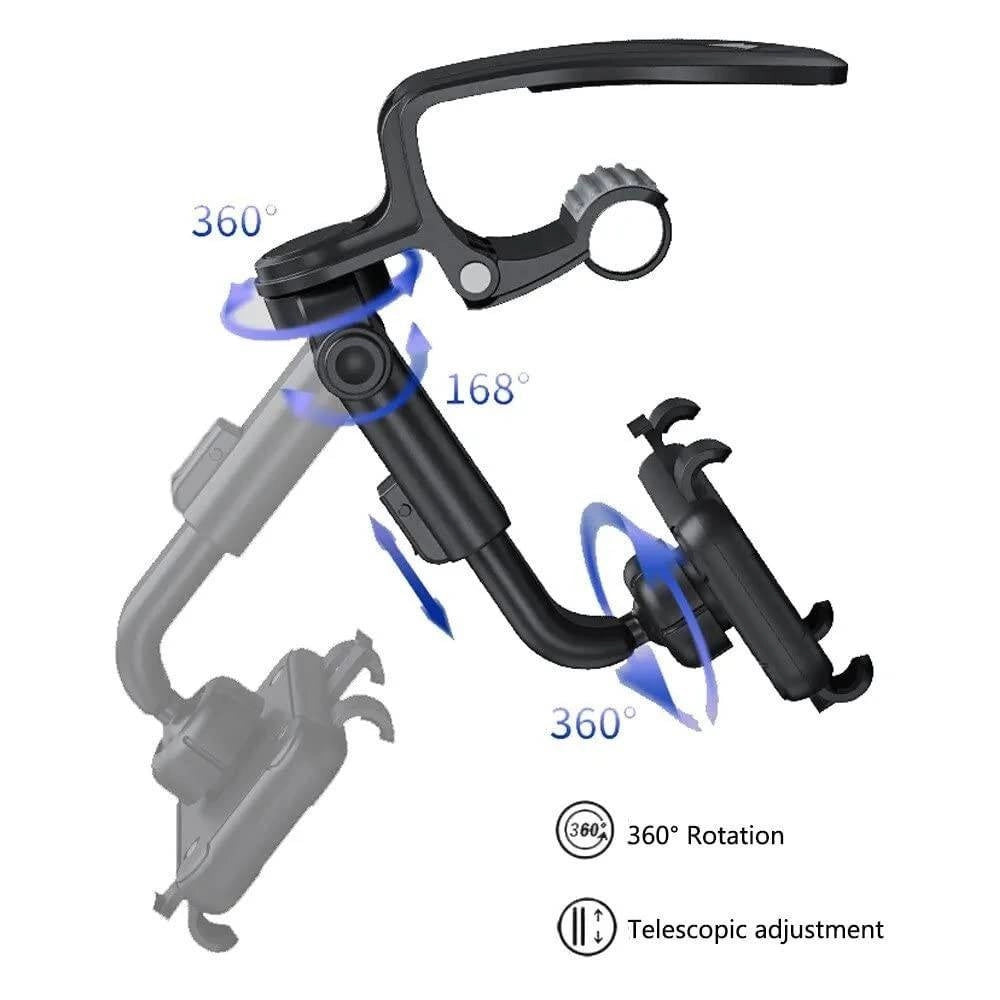 Trade Shop - Supporto Per Telefono Cellulare Multifunzionale Per Auto Rotazione Di 360° Hd1667 -
