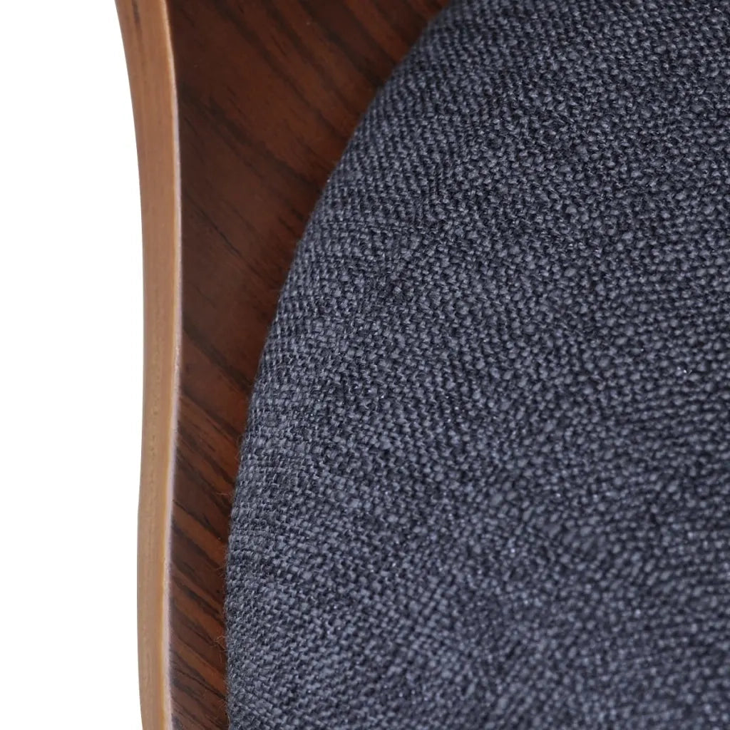 Sedie da Pranzo 2 pz Grigio Scuro in Legno Piegato e Tessuto 241687
