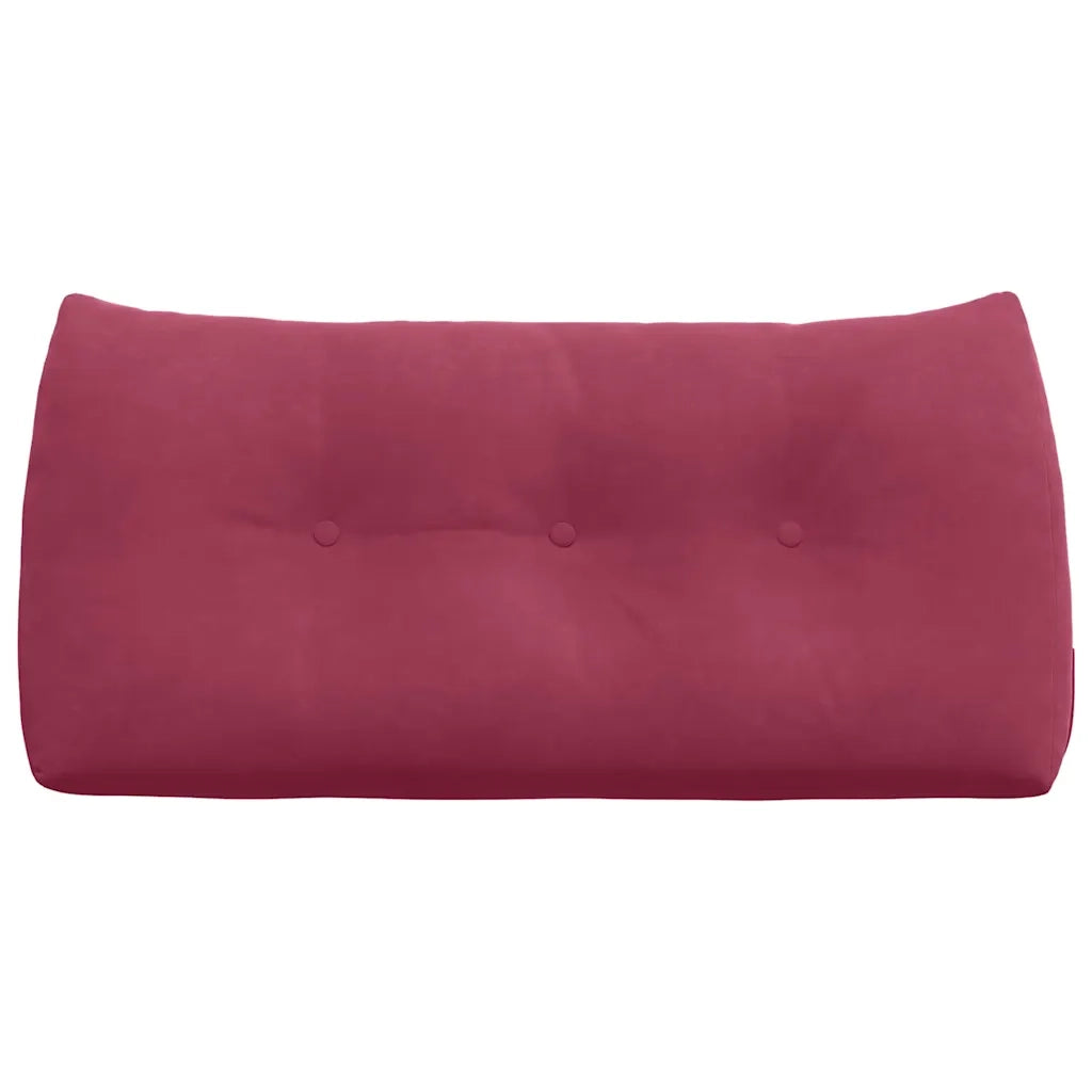 Cuscino per Schiena Rosso Vino 100 x 24 x 50 cm Velluto 42014463