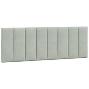 Cuscino Testiera Hanko Grigio Chiaro 140 cm in Velluto CFW5125109