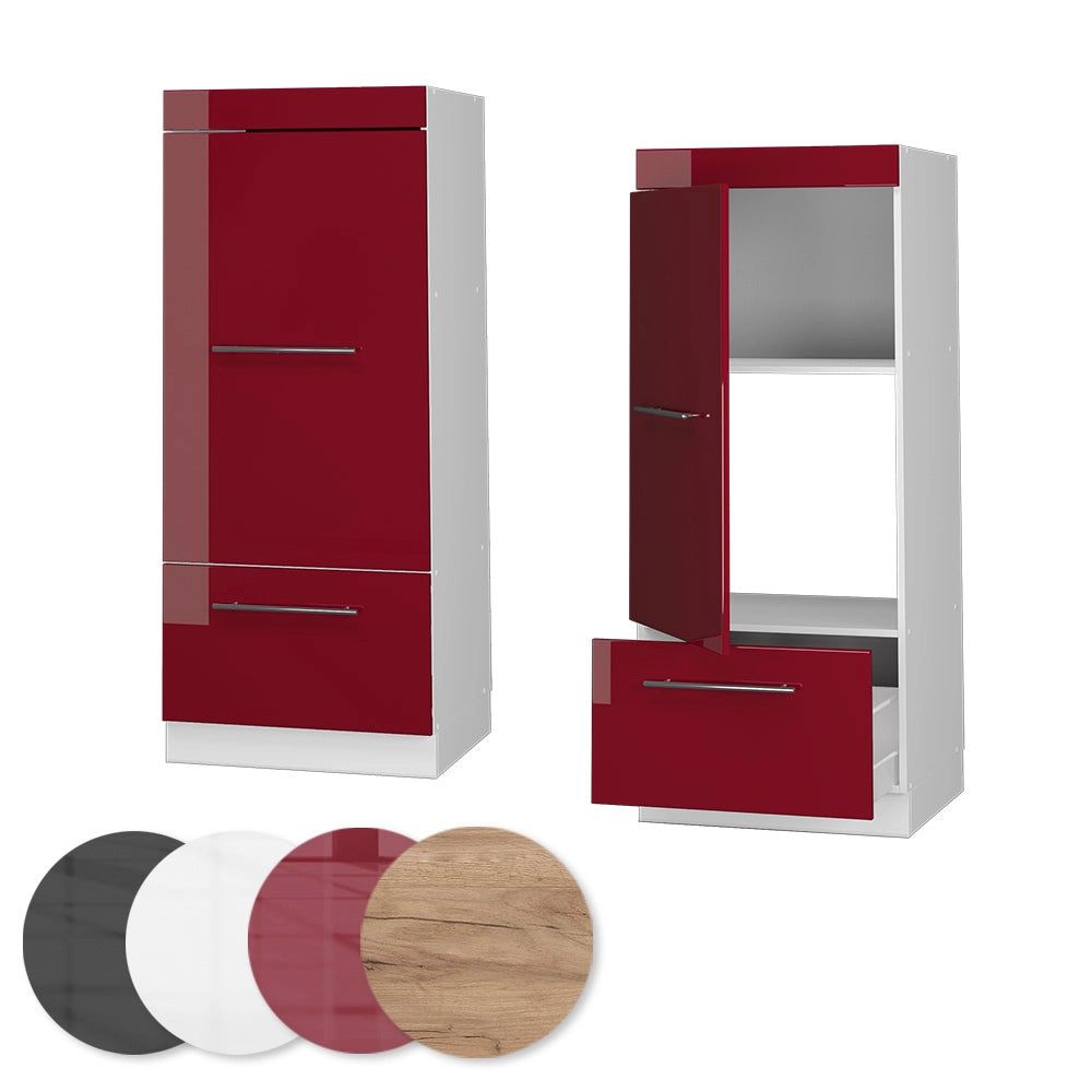 Vicco Set mobili bagno Rosso bordeaux lucido 60 cm