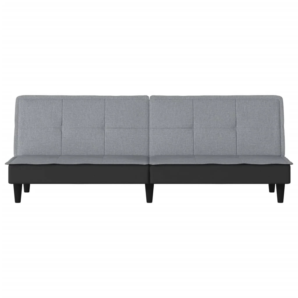 Divano letto 200 x 89 x 70 cm tessuto grigio chiaro 02_0019832
