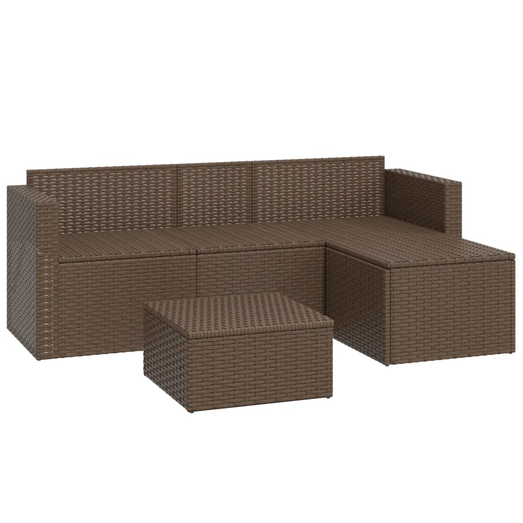 Set Mobili da Giardino | Set Salotto da Giardino Marrone in Polyrattan