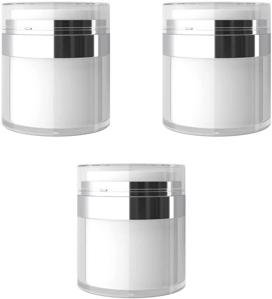 Set di contenitori acrilici 3 pezzi - Dispenser a pompa - Container per crema - Reattivo/Per uso domestico - Resistenti alle sollecitazioni - Prevenzione di perdite - Contenitori per crema
