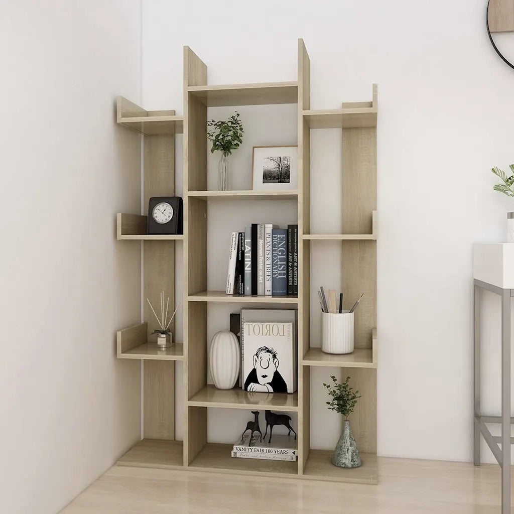 Libreria Rovere Sonoma 86x25,5x140 cm in Truciolato 808903
