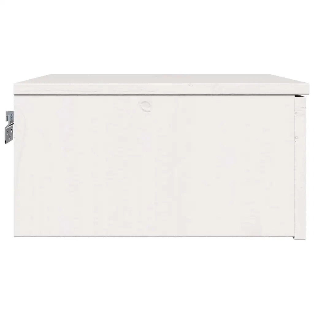 Comodino 2 pz-Set di 2 Tavolino da notte Bianco 37 x 35 x 18,5 cm Legno di pino massello