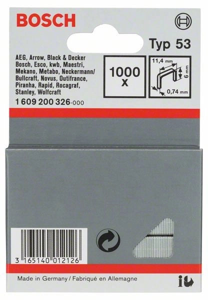 1609200326 - Graffetta a filo fine tipo 53 11,4 x 0,74 x 6 mm